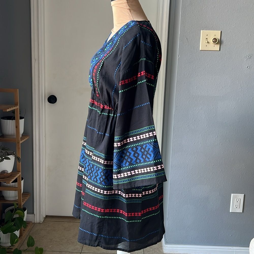 Joie Shada Embroidered Bell Sleeves Mini Dress - Picture 5 of 10